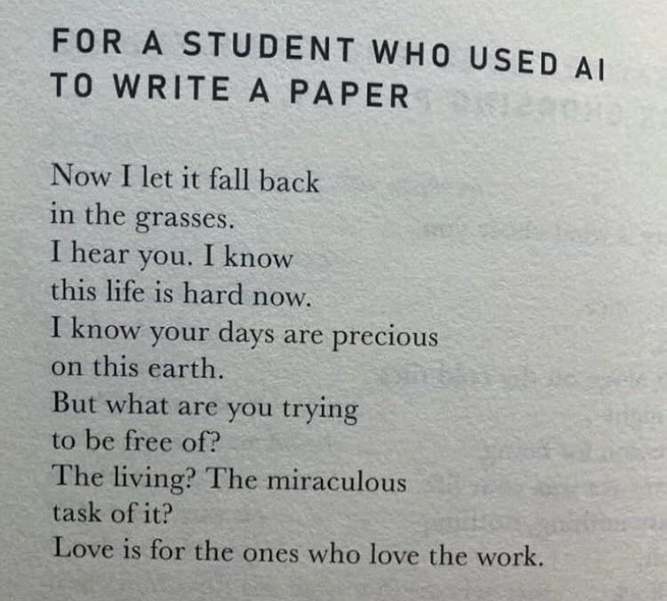 Poem: For the Student Who Used AI to Write a Paper